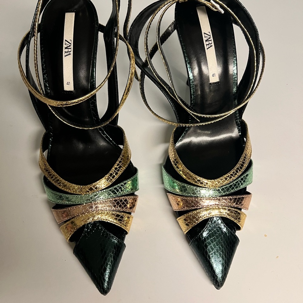 Zara ankle strap heels size 41